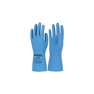 Guanti in nitrile per la manipolazione di alimenti, protezione chimica e microbiologica, Taglia 8, Blu Guanti in nitrile per la manipolazione di alimenti, protezione chimica e microbiologica, Taglia 8, Blu