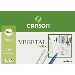 GUARRO-CANSON Bloc de dibujo, vegetal, encolado, 95g, A4+, 50 hojas
