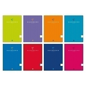 GUERRERO Cuaderno grapado A5+ 48 hojas, 90 g, tapa blanda, Cuadriculado 4 x 4 mm, colores surtidos GUERRERO Cuaderno grapado A5+ 48 hojas, 90 g, tapa blanda, Cuadriculado 4 x 4 mm, colores surtidos