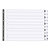 Guildhall 160gsm White Card Index Dividers - 10