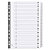 Guildhall 160gsm White Card Index Dividers - 5