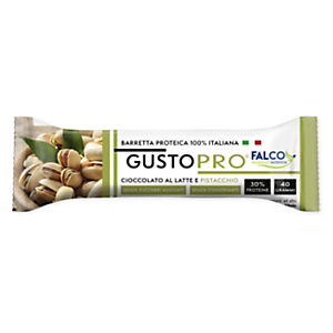 GUSTO PRO Barretta proteica cioccolato al latte e pistacchio, Senza zuccheri aggiunti, 40 g GUSTO PRO Barretta proteica cioccolato al latte e pistacchio, Senza zuccheri aggiunti, 40 g