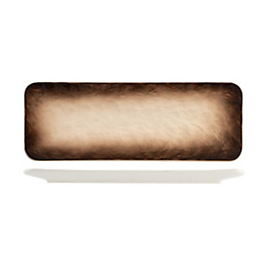 H&H Piatto rettangolare Eclipse in porcellana, 30 x 10,5 cm, Bianco/Marrone (confezione 3 pezzi) H&H Piatto rettangolare Eclipse in porcellana, 30 x 10,5 cm, Bianco/Marrone (confezione 3 pezzi)
