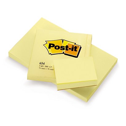 Haftnotizen Post-it gelb 76mm x 76mm