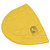 Halve cirkel einddop voor verkeersdrempels in modules 5 cm geel - 1