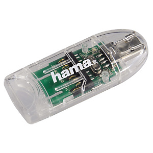 Hama 8in1 Lector de tarjetas USB 2.0, SD/microSD, transparente Hama 8in1 Lector de tarjetas USB 2.0, SD/microSD, transparente
