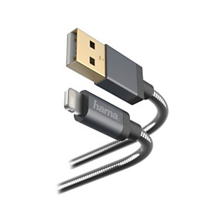Hama Câble de charge/données "Metall", Lightning, 1,5 m - Anthracite Hama Câble de charge/données "Metall", Lightning, 1,5 m - Anthracite