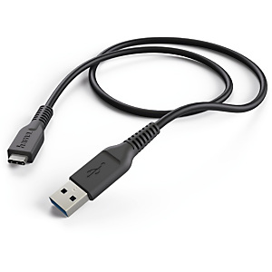 Hama Cable de carga/datos, USB-C a USB 3.1-A, 1 m, negro Hama Cable de carga/datos, USB-C a USB 3.1-A, 1 m, negro