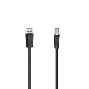 Hama Cable USB 2.0, 480 Mbit/s, 3 m, negro
