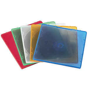 Hama Caja para CD / DVD / Blu-rays, poliestireno, colores surtidos, formato estrecho