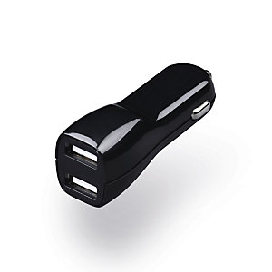 Hama Cargador USB para coche Duo, 2x USB, 2.4 A, negro
