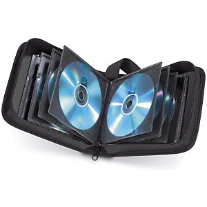 Hama Estuche porta CDs / DVDs / Blu-rays, poliester, negro, para 40 discos