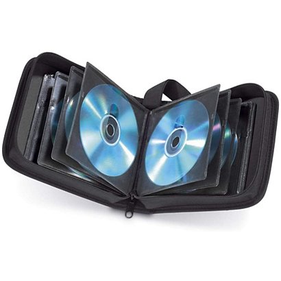 Hama Estuche porta CDs / DVDs / Blu-rays, poliester, negro, para 40 discos - 1