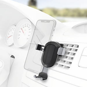 Hama Gravity Soporte de coche para smartphone, ancho 5,5-8,5 cm, negro y gris Hama Gravity Soporte de coche para smartphone, ancho 5,5-8,5 cm, negro y gris