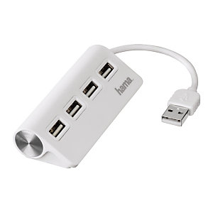 HAMA Hub 4 ports USB - Blanc