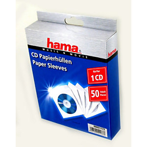 Hama Pochette papier pour CD/DVD blanche - paquet de 50