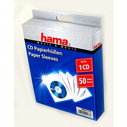 Hama Pochette papier pour CD/DVD blanche - paquet de 50