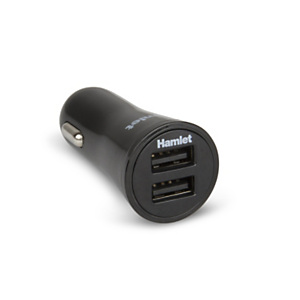 HAMLET Alimentatore USB da auto Fast Dual Charger, 17 W, 3.4 A HAMLET Alimentatore USB da auto Fast Dual Charger, 17 W, 3.4 A