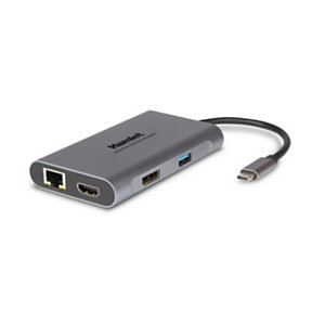 HAMLET Docking Station PD400D, 2 Monitor HDMI + DisplayPort, 3 USB 3.0, 1 LAN, 1 USB-C PD 85W