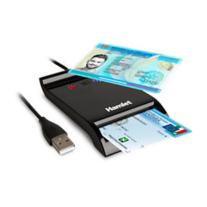 HAMLET Lettore Smart Card e Carta Identità Elettronica HUSCR-NFC, Nero