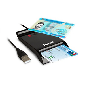 HAMLET Lettore Smart Card e Carta Identità Elettronica HUSCR-NFC, Nero HAMLET Lettore Smart Card e Carta Identità Elettronica HUSCR-NFC, Nero