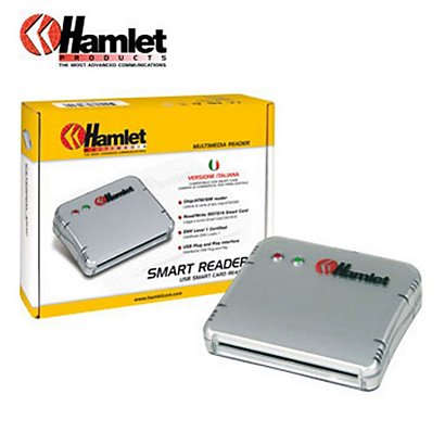 HAMLET Lettore USB di Smart Card per firma digitale - Schede SD e Micro-SD