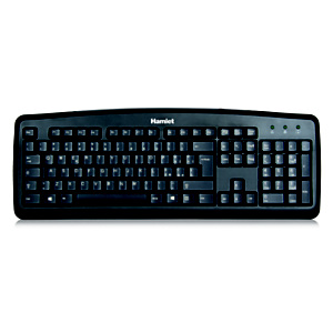 HAMLET Tastiera a filo Black Soft Touch, Nero HAMLET Tastiera a filo Black Soft Touch, Nero