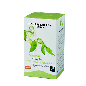 Hampstead Tea London Infuso organico Peppermint&Spearmint, 20 filtri