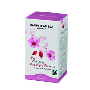 Hampstead Tea London Infuso organico Rosa Canina&Ibisco, 20 filtri