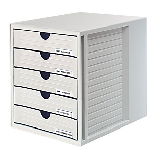 Han Cassettiera ''System Box'' cassetti chiusi - Colore Grigio Han Cassettiera ''System Box'' cassetti chiusi - Colore Grigio
