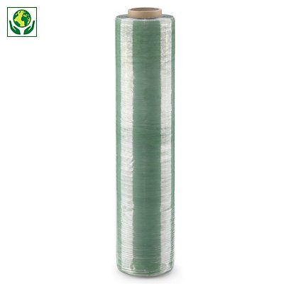 Hand-Stretchfolie RAJA 80% recycelt, grün - 450 mm x 300 m, 17 µ - 1