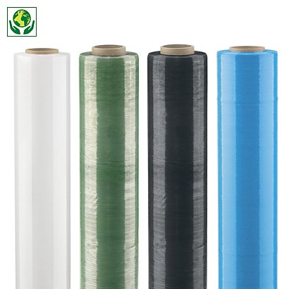 Hand-Stretchfolie RAJA 80% recycelt, transparent und farbig, 15-20 µ - 1
