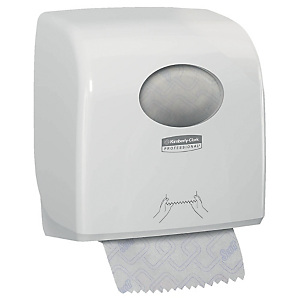 Handdoekdispenser voor rollen Aquarius Slimroll wit