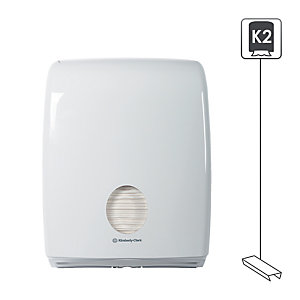 Handdoekdispenser C-vouw Aquarius ABS wit