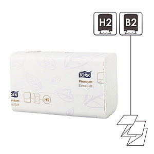 Handdoekjes in elkaar gevouwen Tork Xpress Premium, set van 21x100 dus 2100 Handdoekjes in elkaar gevouwen Tork Xpress Premium, set van 21x100 dus 2100