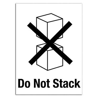 Handling instructions shipping labels, Do not stack, 73x101mm, roll of 500 - 1