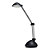 HANSA Lampe à LED Space Noire satiné métal et ABS - Bras 17 et 26 cm, Tête D9,5 cm Socle D13 cm - 1