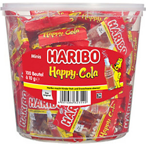 HARIBO Bonbon gélifié aux fruits HAPPY COLA Minis, boîte