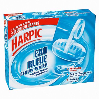 Harpic Blocs cuvette WC anti-tartre et désodorisant Eau Bleue (lot