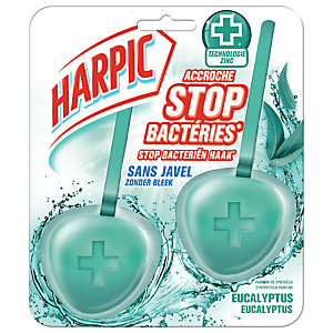 HARPIC Blocs WC sans javel Harpic Galet Hygiène Stop Bactéries, lot de 2