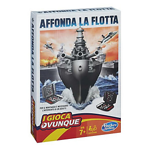 Hasbro, Giochi di società, Travel affonda la flotta, B0995103 Hasbro, Giochi di società, Travel affonda la flotta, B0995103
