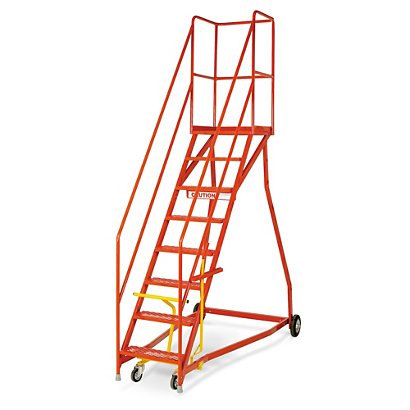 Heavy duty mobile safety steps 3 rubber tread - 1
