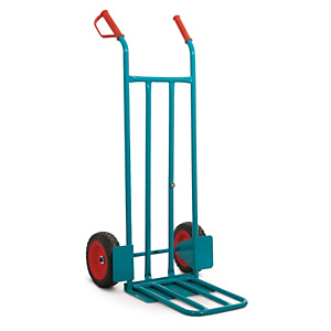 Heavy duty sack truck, fixed and folding toe plates Heavy duty sack truck, fixed and folding toe plates