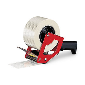Heavy duty tape dispensers with cradles