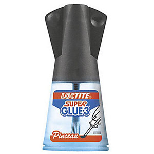 Henkel Colle liquide extra-forte Loctite Super Glue 3 Pinceau - Flacon 5g