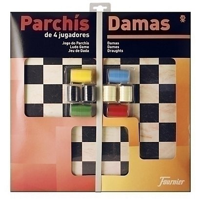 HERACLIO FOURNIER Juego de Parchis y damas, 4 jugadores, 400 x 400 mm. con accesorios