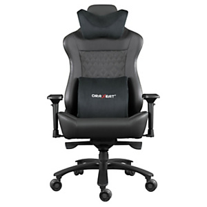 Hercule Fauteuil Gamer ergonomique avec soutien lombaires, têtière et accoudoirs 4D - Assise et dossier large - Inclinaison et hauteur réglable - PVC - Noir Hercule Fauteuil Gamer ergonomique avec soutien lombaires, têtière et accoudoirs 4D - Assise et dossier large - Inclinaison et hauteur réglable - PVC - Noir