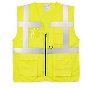Hi-vis Saturn yellow executive waistcoats
