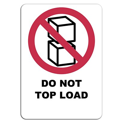 Hinweisetiketten 74 x 105 do not top load - 1