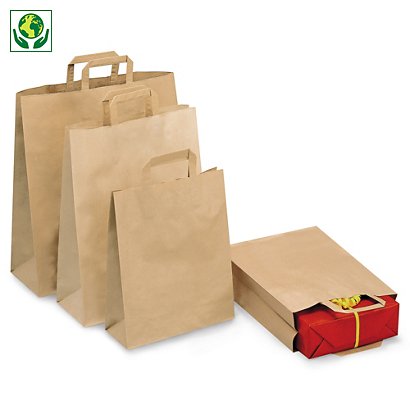 Hnedé papierové tašky 220 x 280 x100 mm | RAJA - 1